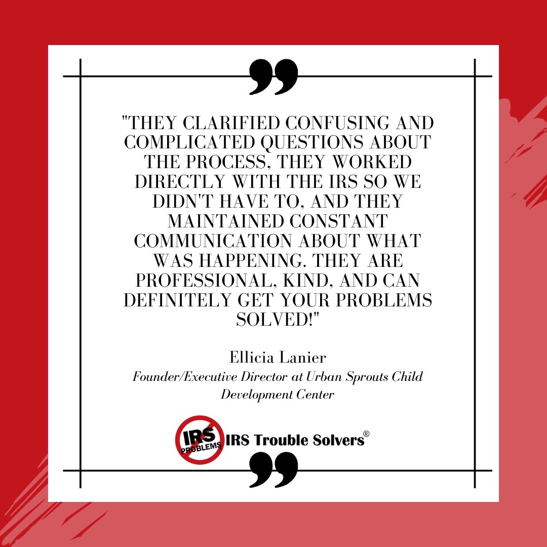 IRSTrouble's tweet image. Testimonial Thursday ⭐
Thank you for sharing your experience with IRS Trouble Solvers!
#TestimonialThursday #ClientReview #IRSHelp #TaxRelief #Support #5StarExperience