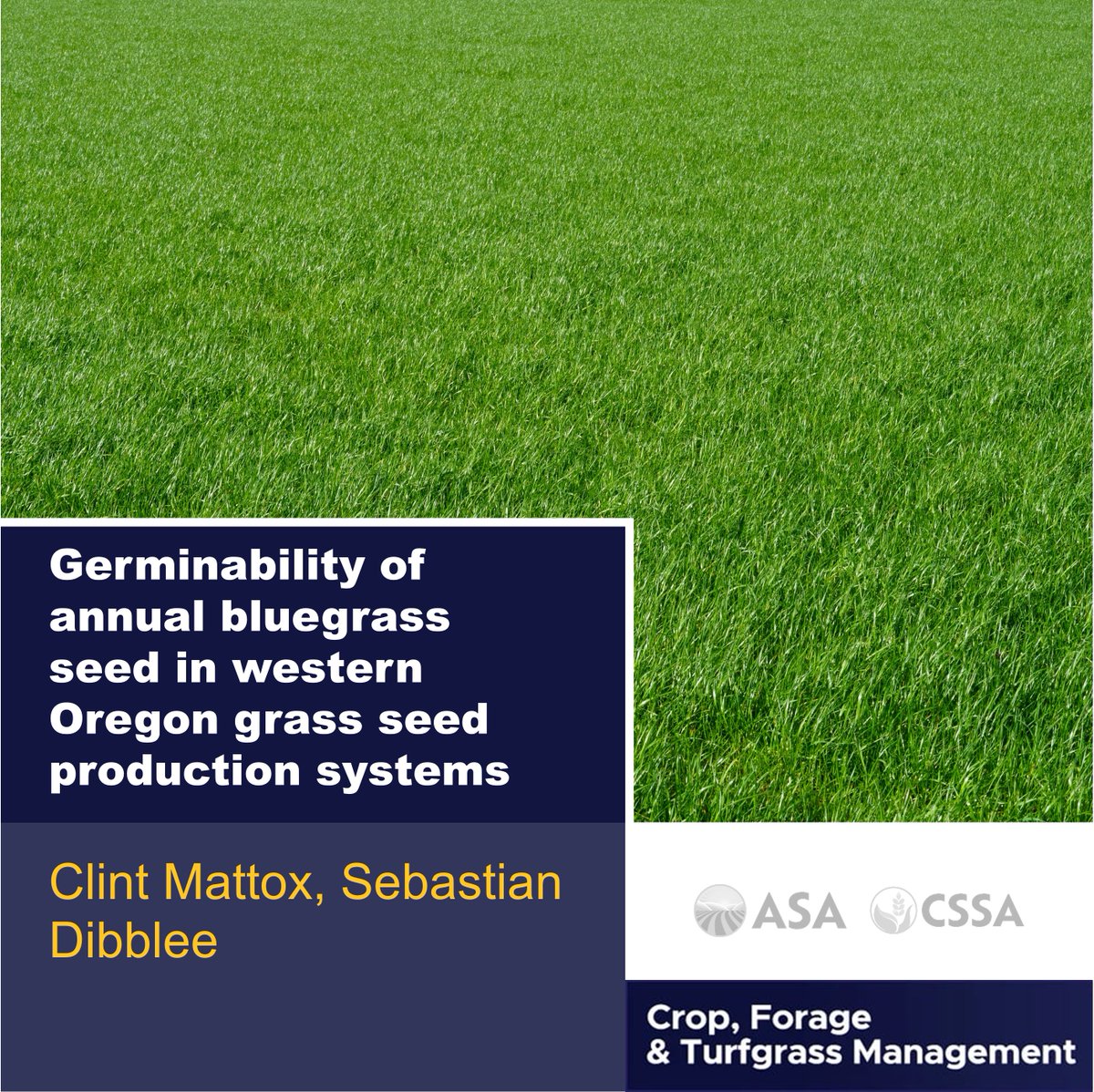 cropforageturf's tweet photo. In Oregon grass seed systems, annual bluegrass  germinability increased after ~300 GDD, and some seeds took up to 28 days to germinate, beyond standard testing windows.

🔗 https://t.co/e6AklQdOnd https://t.co/3zs662oRgH