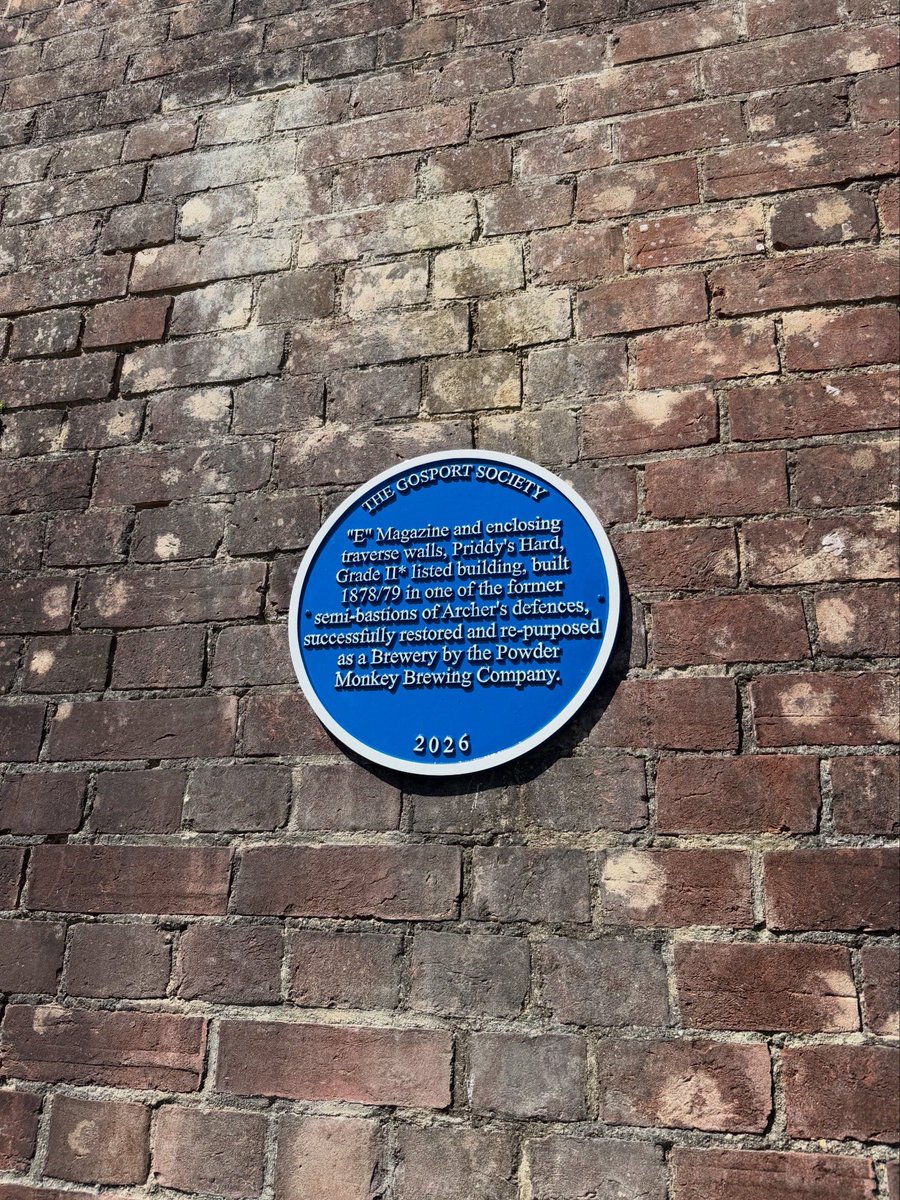 PMBrewCo's tweet photo. We’ve been awarded not one, but TWO blue plaques! 💙

The historic “E” Magazine and Case Store &amp; Rolling Way at Priddy’s Hard are now recognised for their heritage and new life as part of Powder Monkey Brewing Co.

Proud to be preserving history while brewing for the future. https://t.co/HwbZCH7XFJ