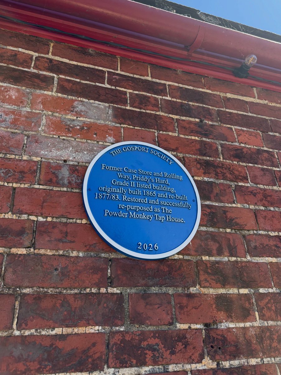 PMBrewCo's tweet photo. We’ve been awarded not one, but TWO blue plaques! 💙

The historic “E” Magazine and Case Store &amp; Rolling Way at Priddy’s Hard are now recognised for their heritage and new life as part of Powder Monkey Brewing Co.

Proud to be preserving history while brewing for the future. https://t.co/HwbZCH7XFJ