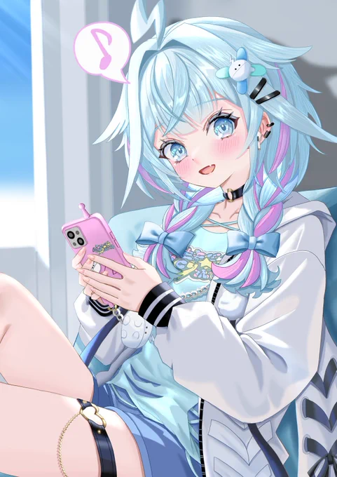 「～ なにー?じろじろ見て～?あたしに何か用かしら」 #すくすく枢