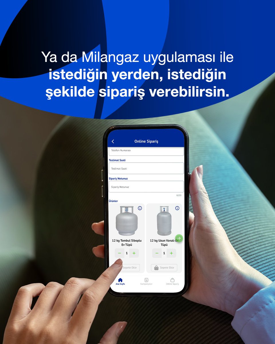 milangaz's tweet photo. Milangaz tüpgaz siparişinizi; 
 
📞 Çağrı merkezi 
🌐 Web sitesi 
📱 Mobil uygulama

üzerinden kolayca oluşturabilirsiniz.
Size en uygun yol hangisiyse, biz oradayız.
#Milangaz https://t.co/ZnsrYWylct