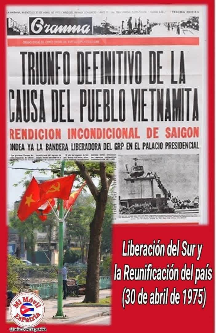 Aniversario 51 de la liberación de Vietnam  #CubaPorLaPaz #CubaViveEnSuHistoria #PinardelRío