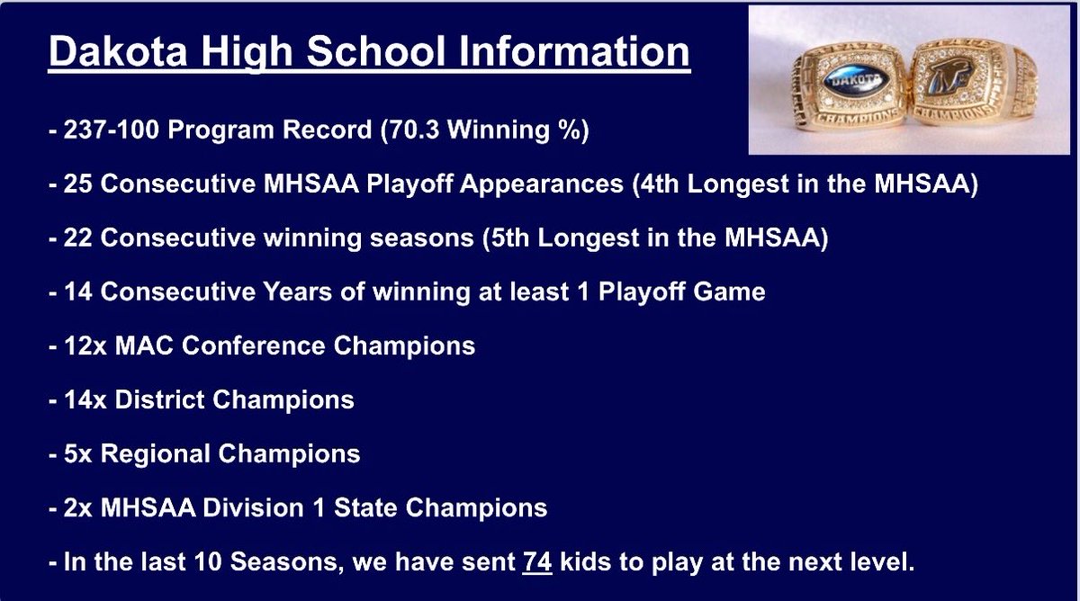 Dakota Football tweet media