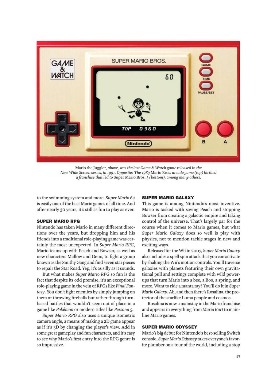 XRPee1983's tweet image. Check out this retrospective on Mario's evolution, from the 1991 Game &amp;amp; Watch "Mario the Juggler" to the gravity-defying Super Mario Galaxy!

#Nintendo #GamingHistory #RetroGaming