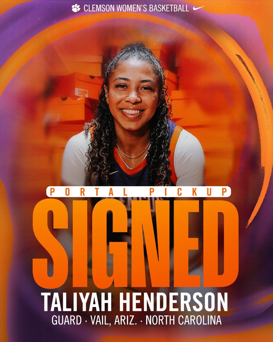 ClemsonWBB's tweet photo. Welcome to the Clemson Family, Taliyah Henderson! https://t.co/KhAZyHwOD4
