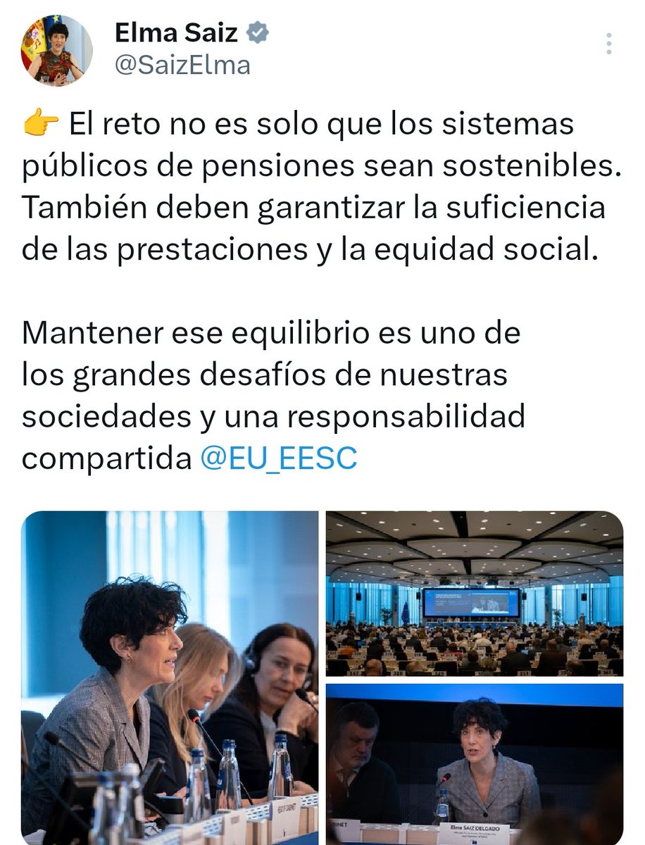 Ministra <a href="/SaizElma/">Elma Saiz</a>,explíquele ese discurso a los mutualistas alternativos,a quienes pretende, en su mayoría, abandonar en las mutualidades fallidas,sin pasarela al reta,a sabiendas de las deficitarias prestaciones sociales y pensiones tercermundistas.
Es su forma de conducirse?.