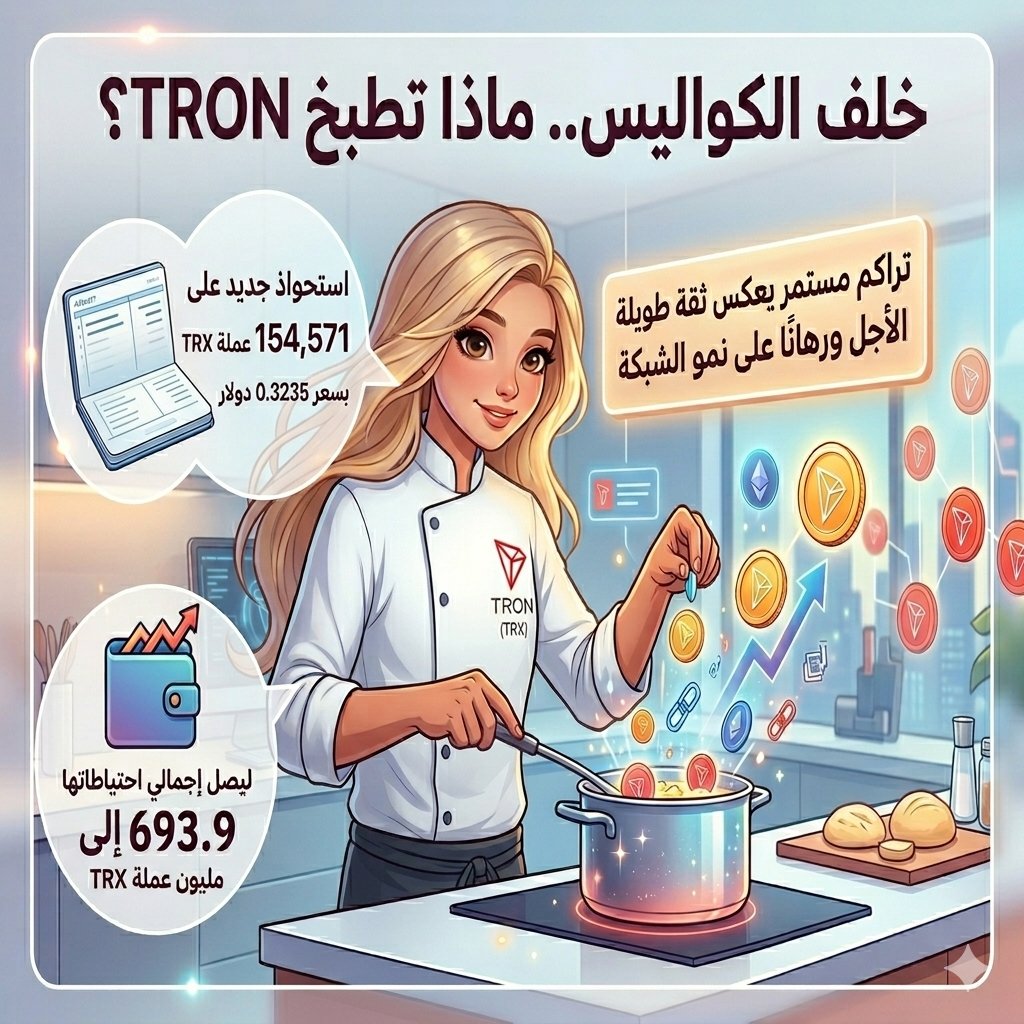 6580l's tweet image. خلف الكواليس.. ماذا تطبخ. #TRON ؟ 💎
أعلنت Tron Inc. (ناسداك: TRON) عن استحواذ جديد على 154,571 عملة TRX بسعر 0.3235 دولار 💎
ليصل إجمالي احتياطاتها إلى 693.9 مليون عملة #TRX 🚀

تراكم مستمر يعكس ثقة طويلة الأجل ورهانًا على نمو الشبكة 🔥

#TRONGlobalFriends
 @TronDao_AR @trondao