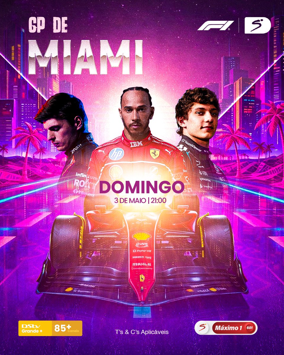 O Recomeço Inevitável! 🏎️

Após cinco semanas de pausa, o asfalto da Flórida prepara-se para um verdadeiro recomeço. 

Vais aguentar a adrenalina ou vais perder o fôlego na primeira curva?

O arranque é Domingo, 3 de Maio, às 21h00, no SSM1(p.601).

#DStv #DStvAngola #F1 #GPMiami