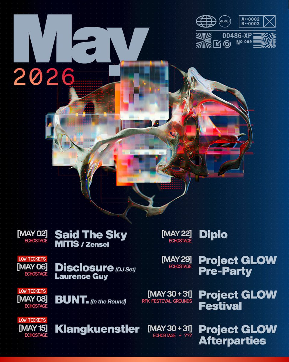 ClubGlow's tweet photo. May at GLOW is here and we’re looking forward to some of our biggest parties of the year — even more TBA.

Remaining tickets &amp; tables for all shows → https://t.co/8RRIXl7fTJ https://t.co/JKAKDSsMDI