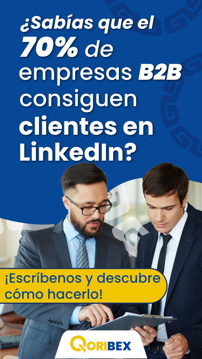 Qoribex's tweet image. 📊 70% de empresas B2B consiguen clientes en LinkedIn
💼 Donde se cierran oportunidades reales
👉 Descubre cómo lograrlo con Qoribex

#LinkedIn #B2B #MarketingDigital #GeneraciónDeLeads #Qoribex