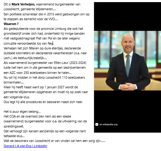 Sterkte voor de bewoners van Loosdrecht .