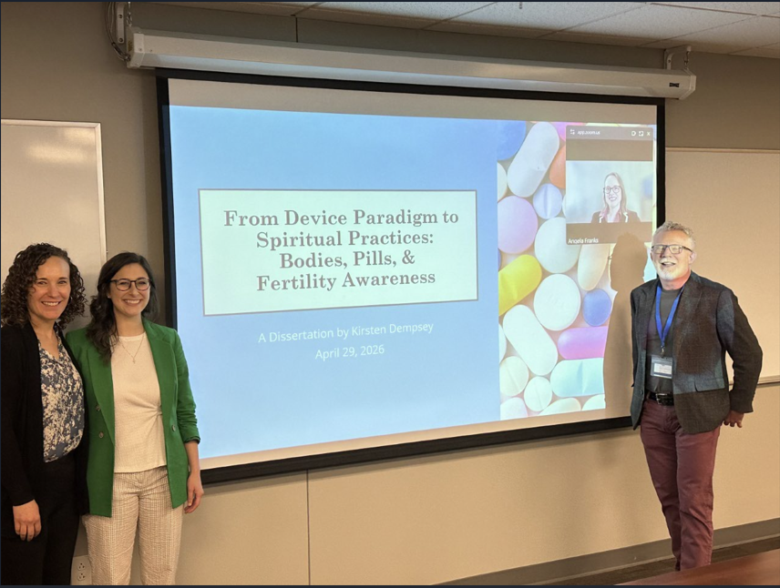 SluBioethics's tweet photo. Congratulations to Dr. Kirsten Dempsey, who successfully defended her doctoral dissertation "From Device Paradigm to Spiritual Practice: Bodies, Pills and Fertility Awareness", with distinction!  Her committee included Dr. Jeffrey Bishop, Dr. Angela Franks, and Dr. Erica Salter. https://t.co/Kq8W5nPq8o