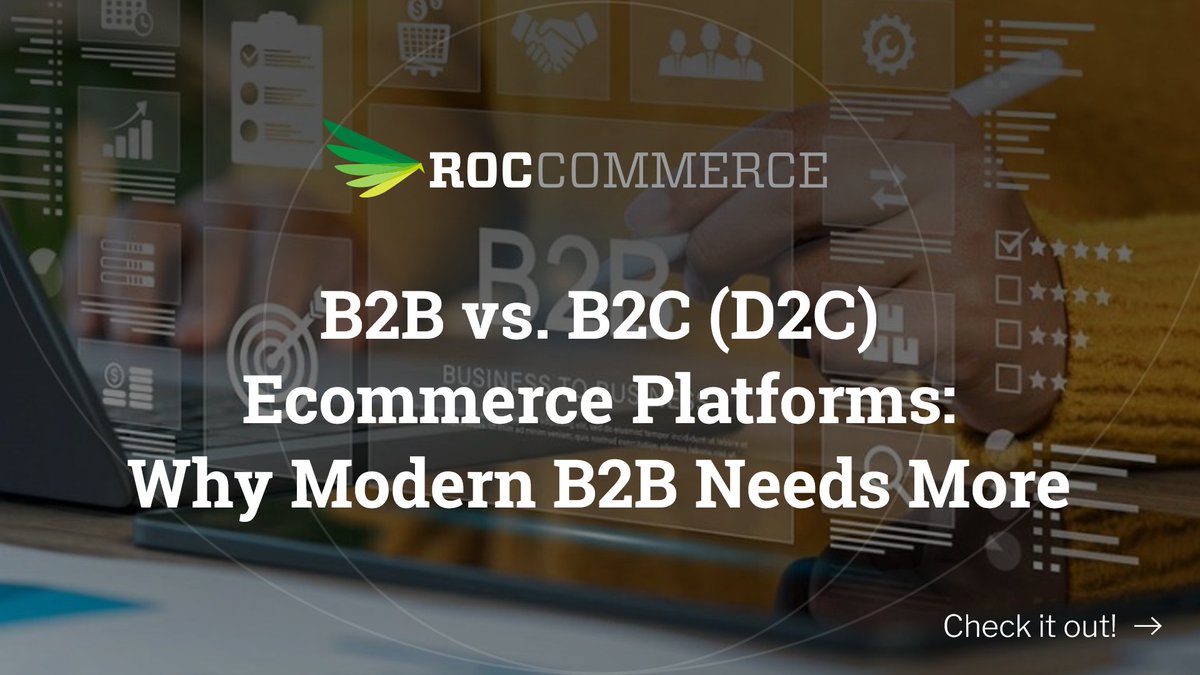 _ROCCommerce's tweet photo. Your customers don’t switch off their "consumer brains" when they walk into the office. 

Stop choosing between "powerful" and "user-friendly." You can (and should) have both.
➡️ Continue: https://t.co/Q92NvayeaP

#B2BCommerce #B2Becommerce #B2Be-commerce https://t.co/KOTgGFhbF2