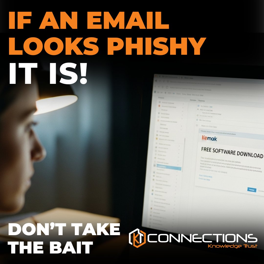 kt_connections's tweet image. Don't get caught in a phishing scam! Delete and block those phishy emails and keep your business safe.

Train your staff to spot and properly respond to ransomware threats.

📱 888-891-4201
💻 KTConnections.com

#Phishing #Scams #DataSecurity #KTConnections