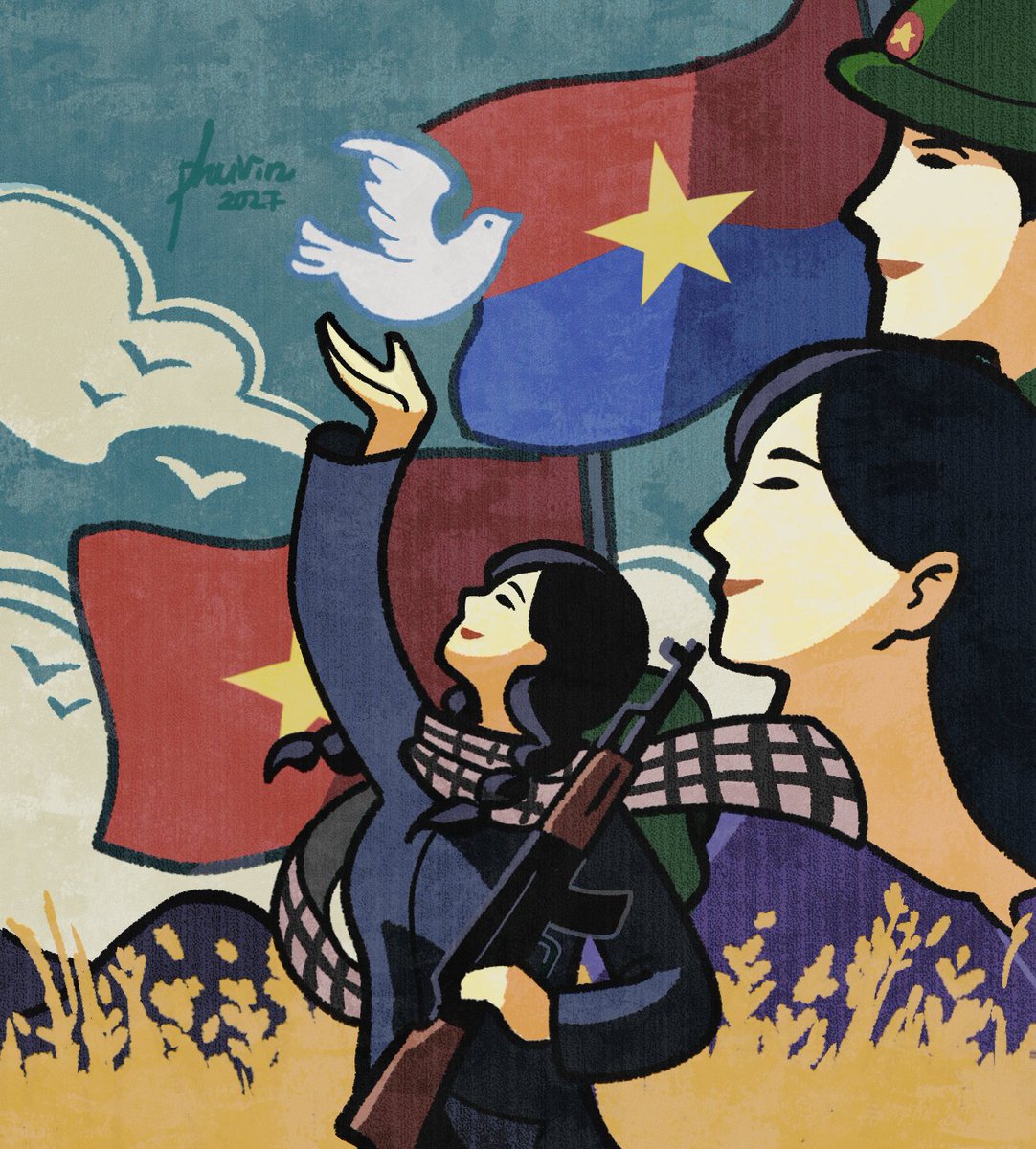 OPhuvin's tweet image. Happy reunification 🏞🕊💐
#vietnam 
#reunificationday
#countryhumansvietnam