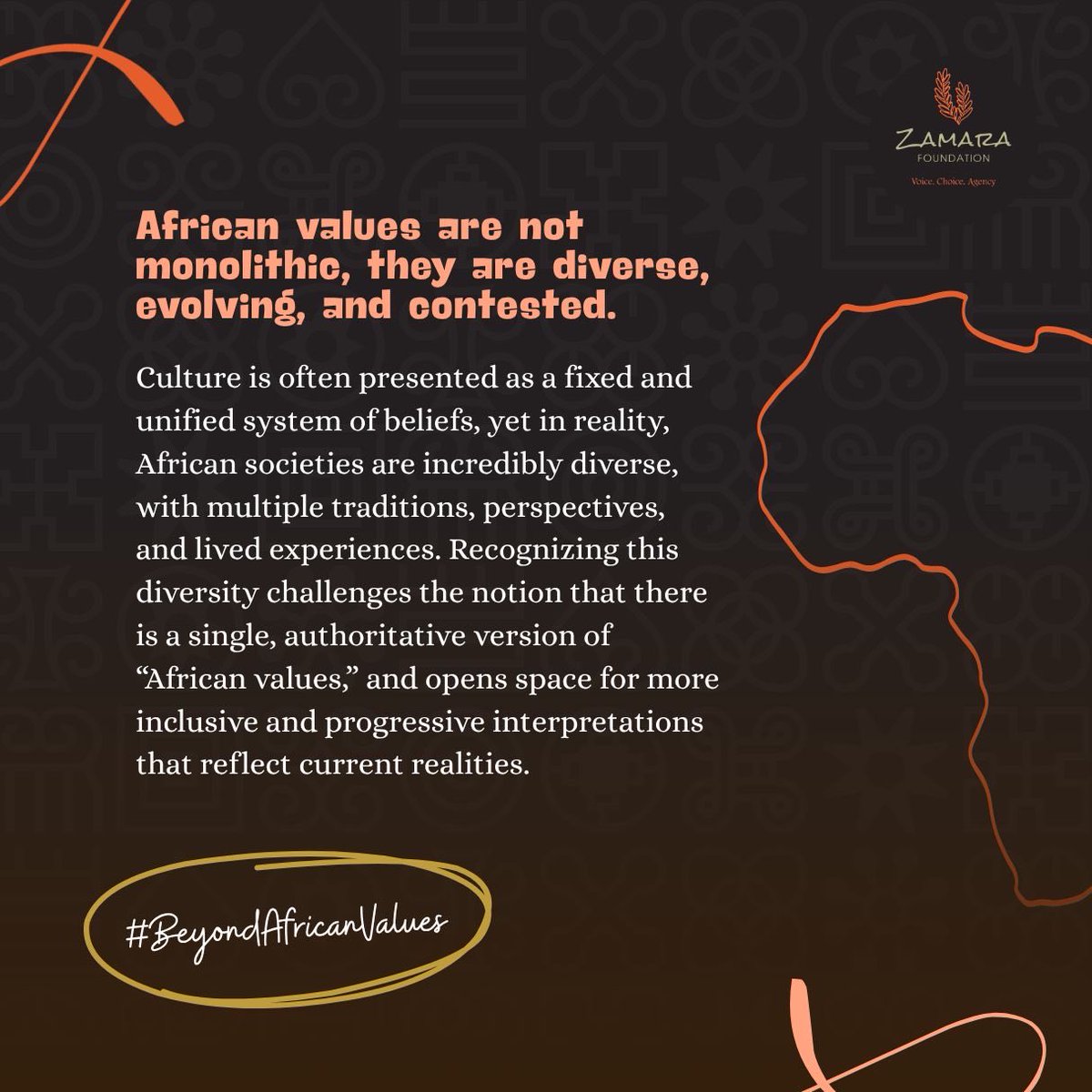 mercyli21924022's tweet photo. Culture without justice is just control in disguise.African feminist’s Are re-writing the story and this time we’re all in it
#BeyondAfricanValues
#ZamaraVoices
@Zamara_fdn https://t.co/SL3pWxpBWQ