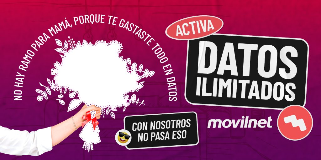 SomosMovilnet_'s tweet photo. ¿Mamá sin regalo porque te lo gastaste todo en saldo? Ahorra con nosotros pagando menos. Activa el Plan Datos Ilimitados y dale lo que ella se merece.
#Movilnet #DatosIlimitados https://t.co/3MVLSofzDQ