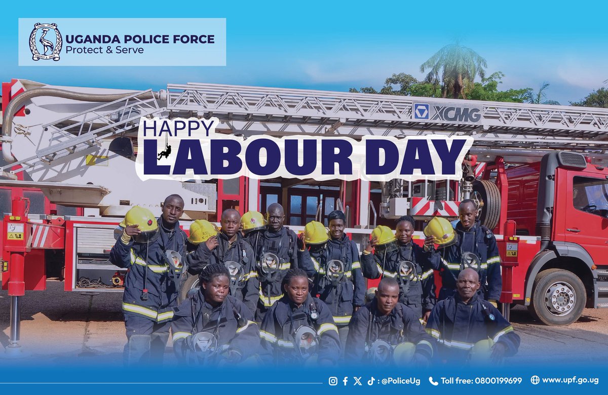 PoliceUg's tweet photo. Wishing you a happy #LabourDay https://t.co/JPgp3ZoKTU