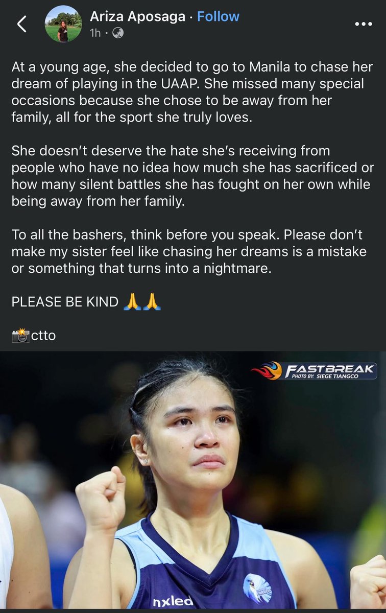 From Athea’s sister FB post: 

#UAAPSeason88