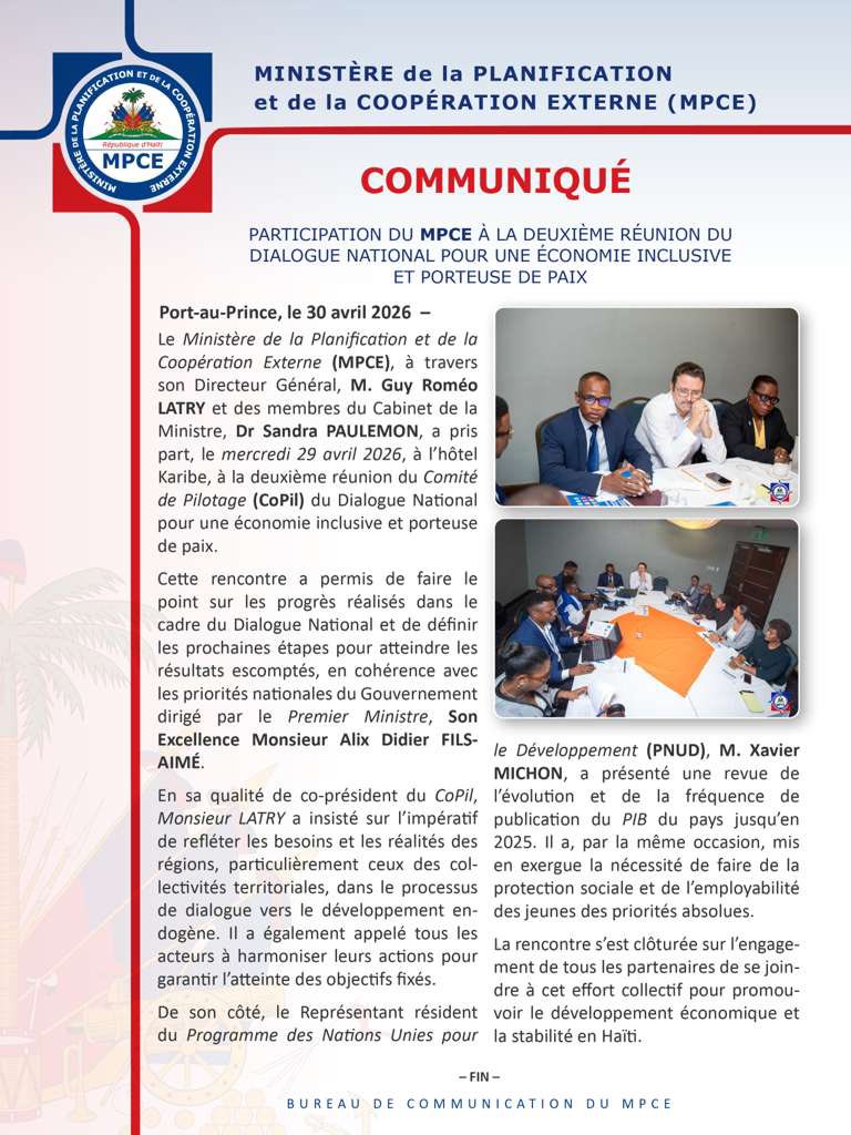 Ministère de la Planification 🇭🇹 tweet media