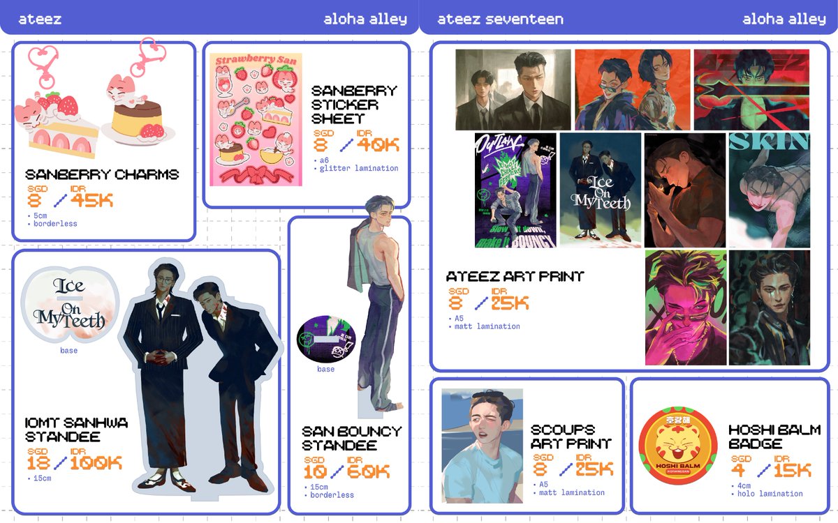 Ateez ATZ // Seventeen SVT
#doujima #cf22 #comifuro22 catalogue
2/4
