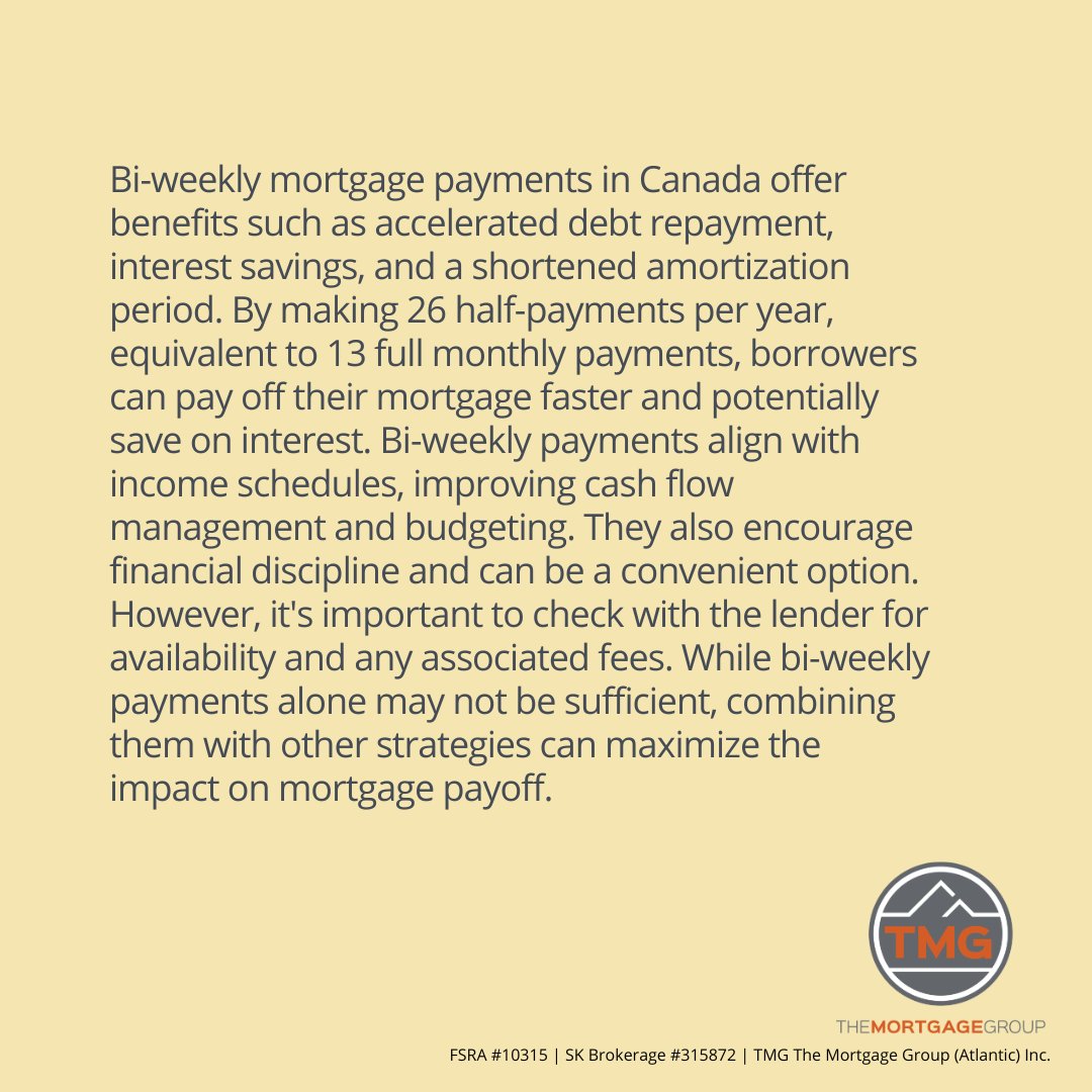 2014zzp's tweet photo. Bi-weekly mortgage payments can help you pay off your home faster &amp; save interest—without a big lifestyle change.

Worth a look 👇
#MortgageTips #PersonalFinance #CanadaHousing https://t.co/Rbd7tMvihl