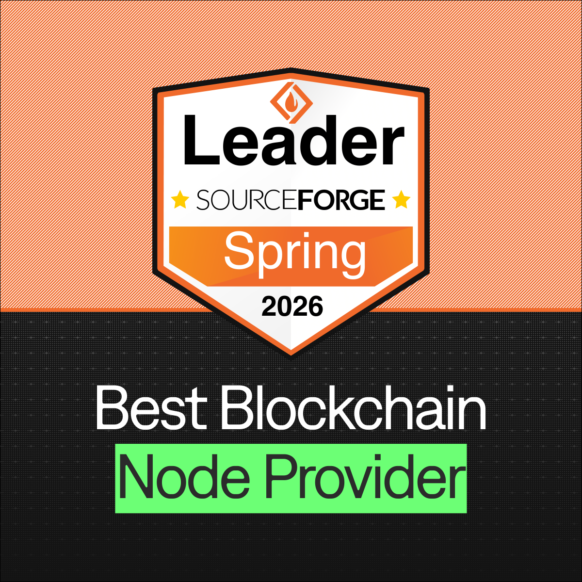 Quicknode's tweet image. Grateful to be named a SourceForge Leader for Spring 2026.

Huge thanks to the builders and teams shipping on Quicknode and pushing web3 forward!