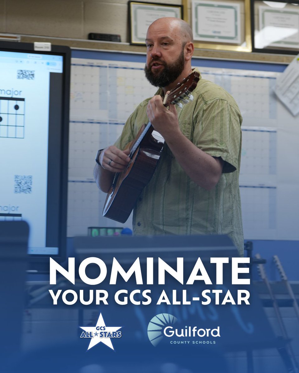 GCSchoolsNC's tweet photo. #GCSAllStars | On May 1, we will start our month long celebration of our All-Star employees.🌟

Do you have someone you would like to nominate as an All-Star? Visit https://t.co/K23ySn7TAf. https://t.co/3Wyc2D27A7