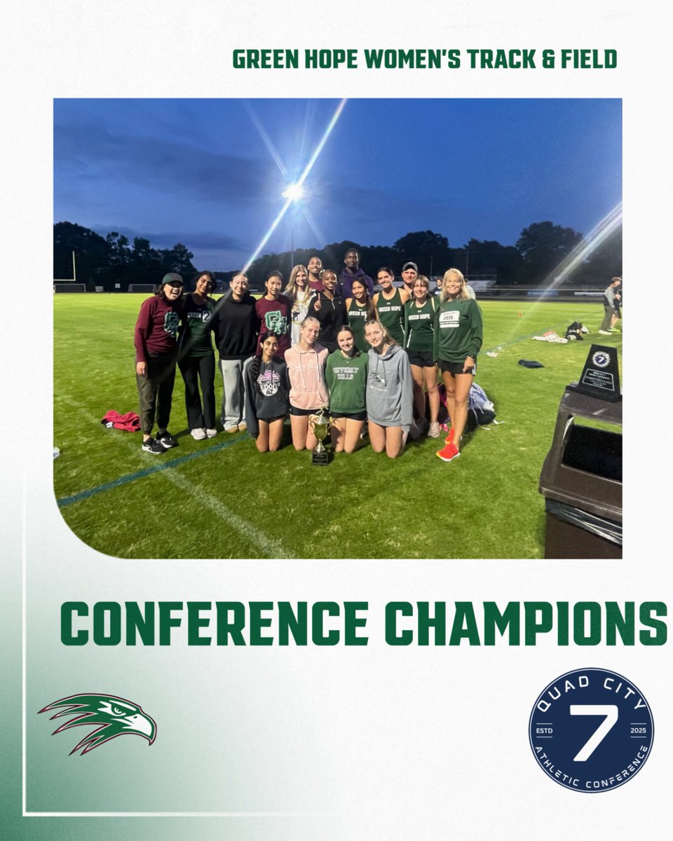 GHHSSports's tweet photo. Shoutout to the Women's Track and Field team for winning the Quad City 7 Conference!! https://t.co/eXzGZN4AtR