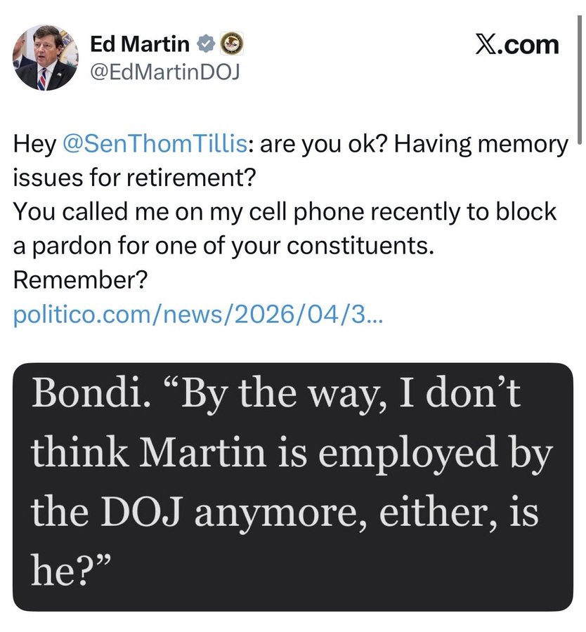 Senator Thom Tillis tweet media