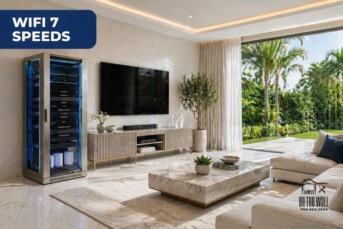 OntheWallSFLAV's tweet image. STOP BUFFERING LIKE IT’S 2005. Boca &amp;amp; Delray estates deserve face-melting Wi-Fi 7 speeds. No more tech shot through a potato. Surgical precision &amp;amp; legendary communication. Only 2 slots left!

Book Now: onthewallsfl.com

#BocaRaton #DelrayBeach #WiFi7 #SmartHome