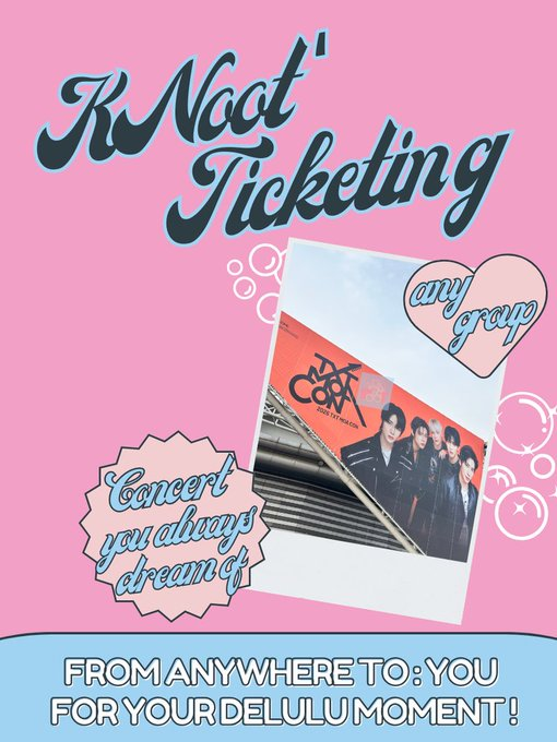 Suite à de nombreuses demande on a le plaisir de vous annoncer que OUI

notre service : 
#KNOOT_TICKETING est à présent ouvert à l'international (donc possible de vous aider à choper des tickets en France, en Corée, et bien plus encore 💗) 

MERCI LES LOULOUS 🫧