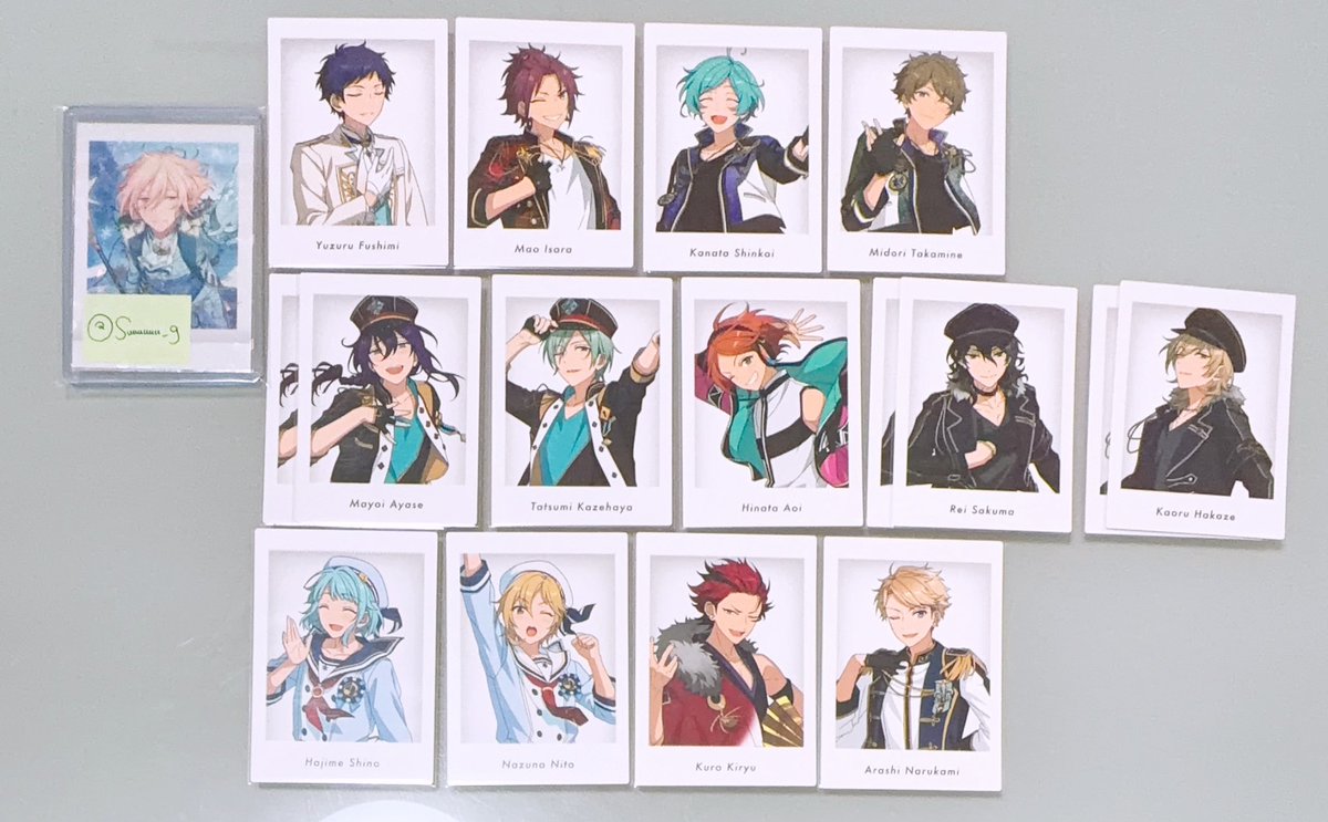 suuuuuu_g's tweet photo. 【交換】あんスタ　ぱしゃっつ

譲　画像参照

求　英智>>>真 こはく

・英智含む交換のみ
・一部英智との交換
・特典は求 英智のみ
・郵送or大阪手渡し

お気軽にお声掛けください👼🏻 https://t.co/Az8cEglc2B