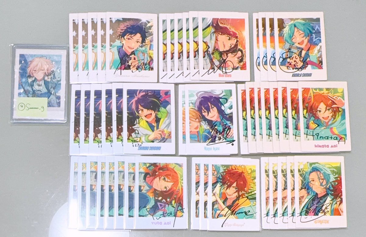 suuuuuu_g's tweet photo. 【交換】あんスタ　ぱしゃっつ

譲　画像参照

求　英智>>>真 こはく

・英智含む交換のみ
・一部英智との交換
・特典は求 英智のみ
・郵送or大阪手渡し

お気軽にお声掛けください👼🏻 https://t.co/Az8cEglc2B