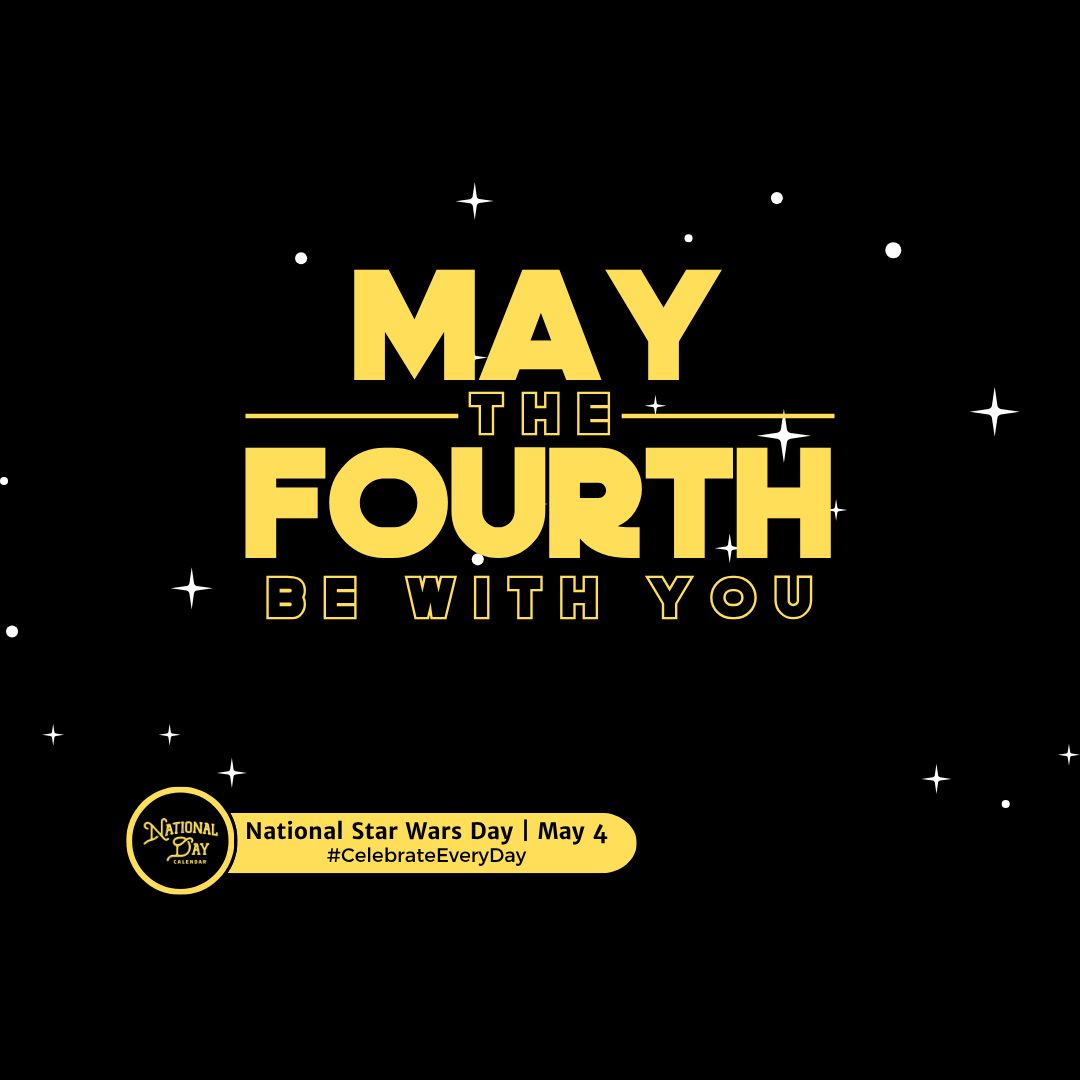 CelebrateNDC's tweet image. May the 4th be with you! ✨ Tag the biggest Star Wars nerd you know. Are they a Jedi Master or a Sith Lord in disguise? Let's see those lightsabers! ⚔️

#StarWarsDay #NationalDayCalendar #CelebrateEveryDay