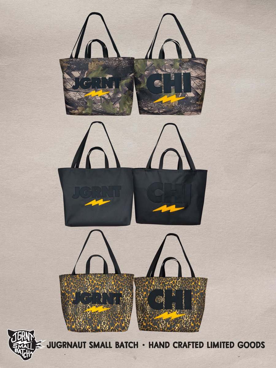 Jugrnaut's tweet image. New @jugrnaut Small Batch XL Tote Bags now available in-store and online.  

Hand Made and very limited.  

Dimensions 19”x24” (it’s big) 
Water Proof Shell on all three. 
Heavy duty straps 

Black $85
Leopard $85
Real Tree $85 

#csws #smallbatch #jugrnaut