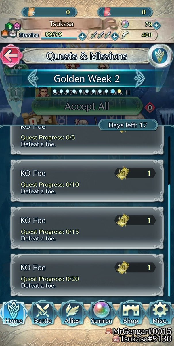 FEH_ESP's tweet photo. Desde el 3 de mayo, comenzará las misiones de Golden Week 2

Darán 5 tickets para el banner GW: ω CYL Heroes https://t.co/x6SaKQAYpe
