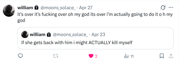 azed0__'s tweet image. oomf Crashing out on priv over me #sorry