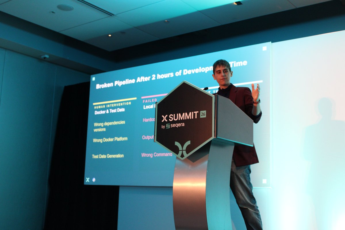 nextflowio's tweet photo. Insightful talk from Lorena Pantano (@DanaFarber) on AI agents for @nextflowio pipeline development.โจClaude AI + custom skills = an on-demand pipeline factory, generating production-ready pipelines in under an hour. #NextflowSummit https://t.co/xbjYoCv6Jz