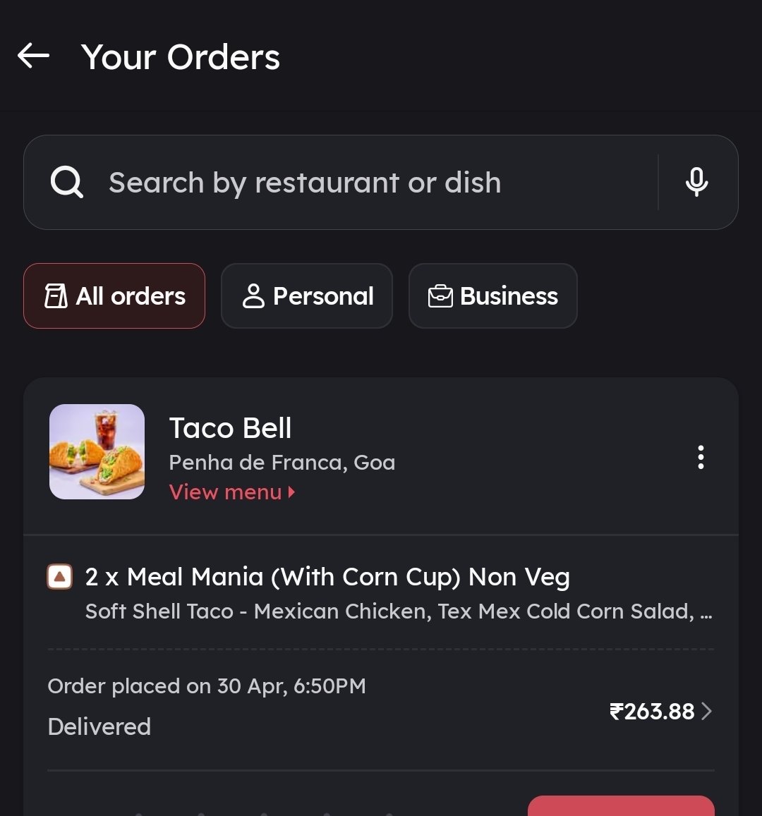 SagarGO4's tweet photo. @zomatocare I placed an order, tacos are missing. Your app doesn't recognize it, offering 100 as a refund. The taco was the primary order; the rest was an add-on. Both tacos are missing. What should I do? https://t.co/NViui4uT7M