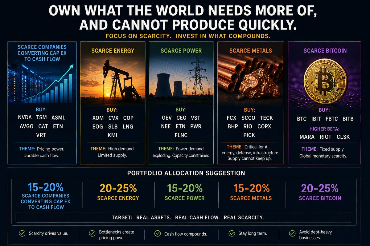 david_eng_mba's tweet image. Own what the world needs and cannot be produce quickly.

Scarce companies converting Cap Exp. to cash flow.
Scarce energy.
Scarce power.
Scarce metals.
Scarce Bitcoin.

#DYOR
