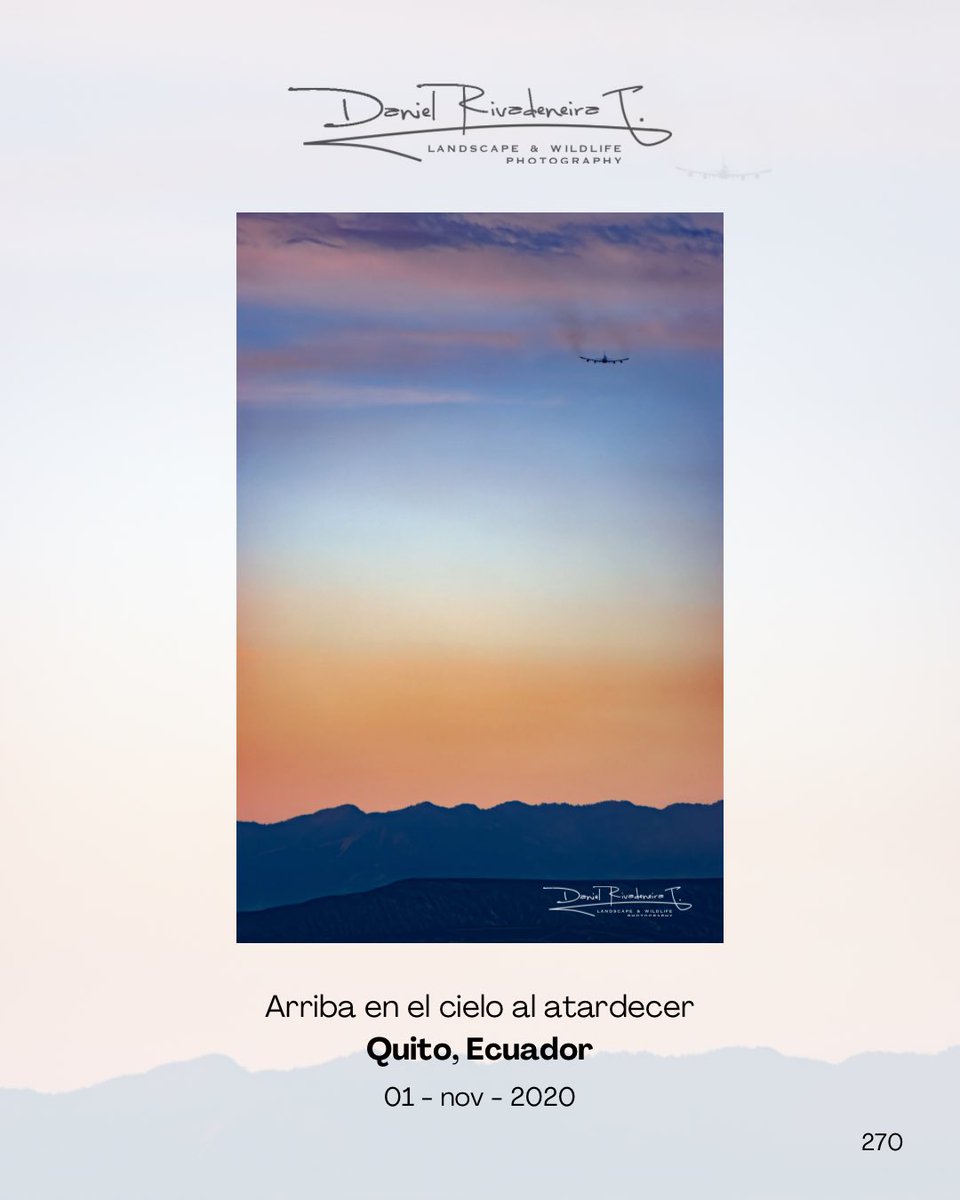DRivaT90's tweet image. 270. Arriba en el cielo al atardecer ✈️

Quito, Ecuador 🇪🇨
-
-
-
#Ecuador 
#Canon 
#Landscape 
#PhotographyIsArt 
#ThisIsNotAI