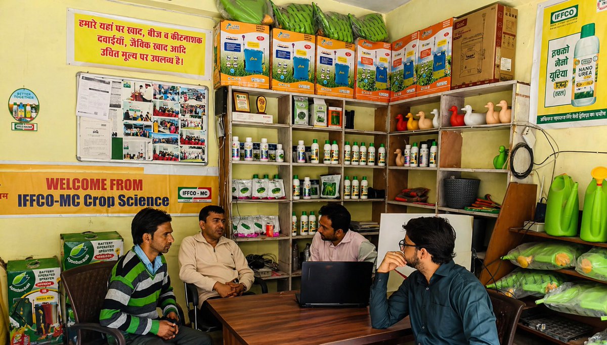 AgriGoI's tweet image. Integrated Nutrient Management for smarter farming 🌾🧪

Suket Valley Kisan Phal evam Sabji Utpadak Sahkari Samiti Ltd., #Mandi, #HimachalPradesh #FPO, is authorised dealer of non-subsidised fertilisers, including nano fertilizers—helping farmers enhance nutrient use efficiency,