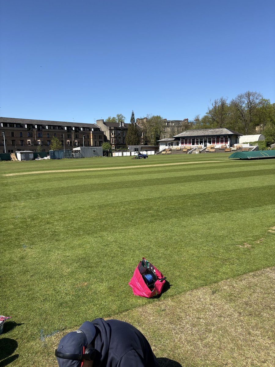 AGroundswork's tweet photo. Busy day across the board. An early morning trip to Greenock to roll the wicket, then back to Glasgow to get the square cut and training pitch rolled and marked for tonight’s training at West Of Scotland. With the first home game on Saturday it’s been an all go week 🏏🏴󠁧󠁢󠁳󠁣󠁴󠁿 https://t.co/TBkb7UbAKn