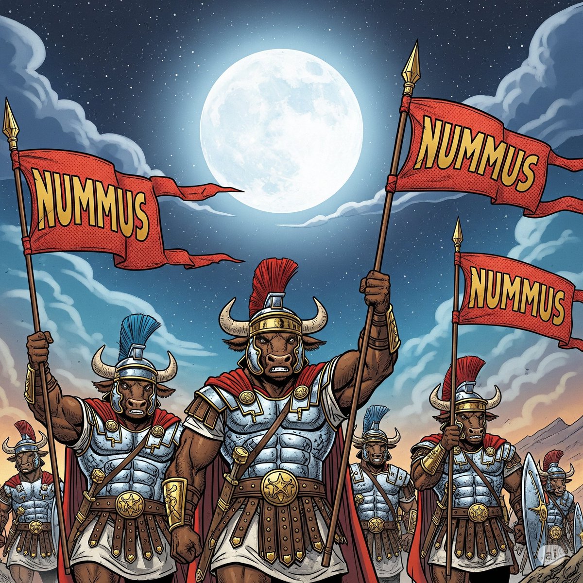 NummusUnicus's tweet image. Backed by a relentless Bitcoin Reserve. ⚔️ Driven by the discipline of the Roman Legion. 🏛️ Destined for eternal victory $NUMMUS is immune to the market's noise. We are inevitable. The march has begun. Are you with the Empire, or against it?#MemeCoinSeason #Bitcoin #NummusEmpire