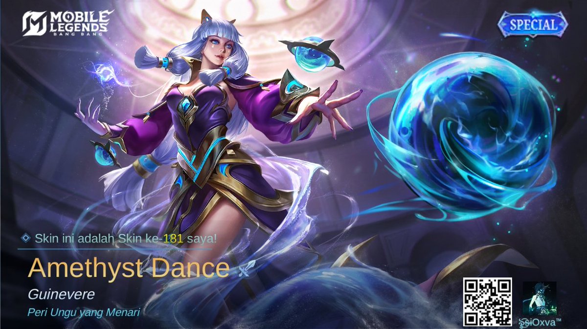 B_A_W25's tweet photo. Saya baru saja mendapatkan Skin baru Amethyst Dance di Mobile Legends: Bang Bang! Ayo kita berhadapan melawan Player MOBA terbaik dunia bersama-sama! 
https://t.co/i8YvhkkyUR https://t.co/YwtLlyzRWp
