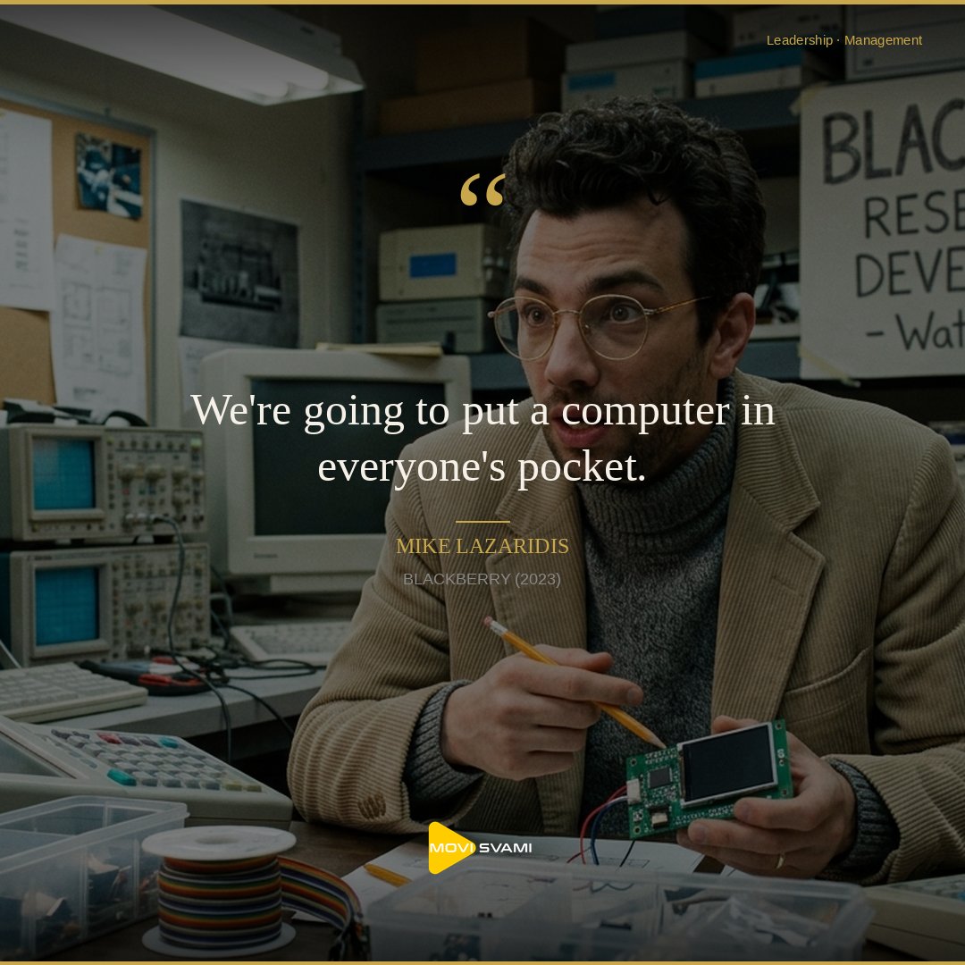 MoviSvami's tweet image. Mike Lazaridis bet on invisible infrastructure: "We're going to put a computer in everyone's pocket." Disruption means solving gaps before the market sees them. #movisvami #BlackBerry #Innovation #Leadership #Disruption