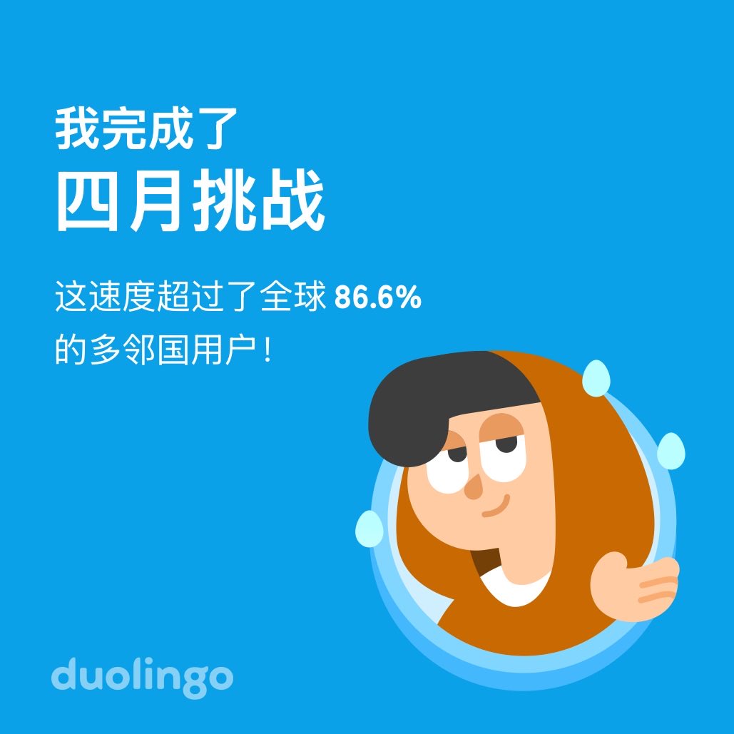 anthonyeef's tweet photo. 我在多���国上完成了 四月挑战，而且比全球 86.6% 的小伙伴更快哦！ https://t.co/eOzR9Xx0DO