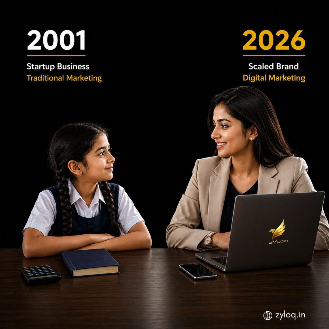 Zyloqindia's tweet image. From 2001 to 2026 The Game Has Changed
Back then, businesses relied on traditional marketing to grow.
Today, brands scale faster with the power of digital marketing.
📷 zyloq.in
📷 +91 9025062830
#ZyloqTechnoDigital #DigitalMarketing #BusinessGrowth #StartupIndia